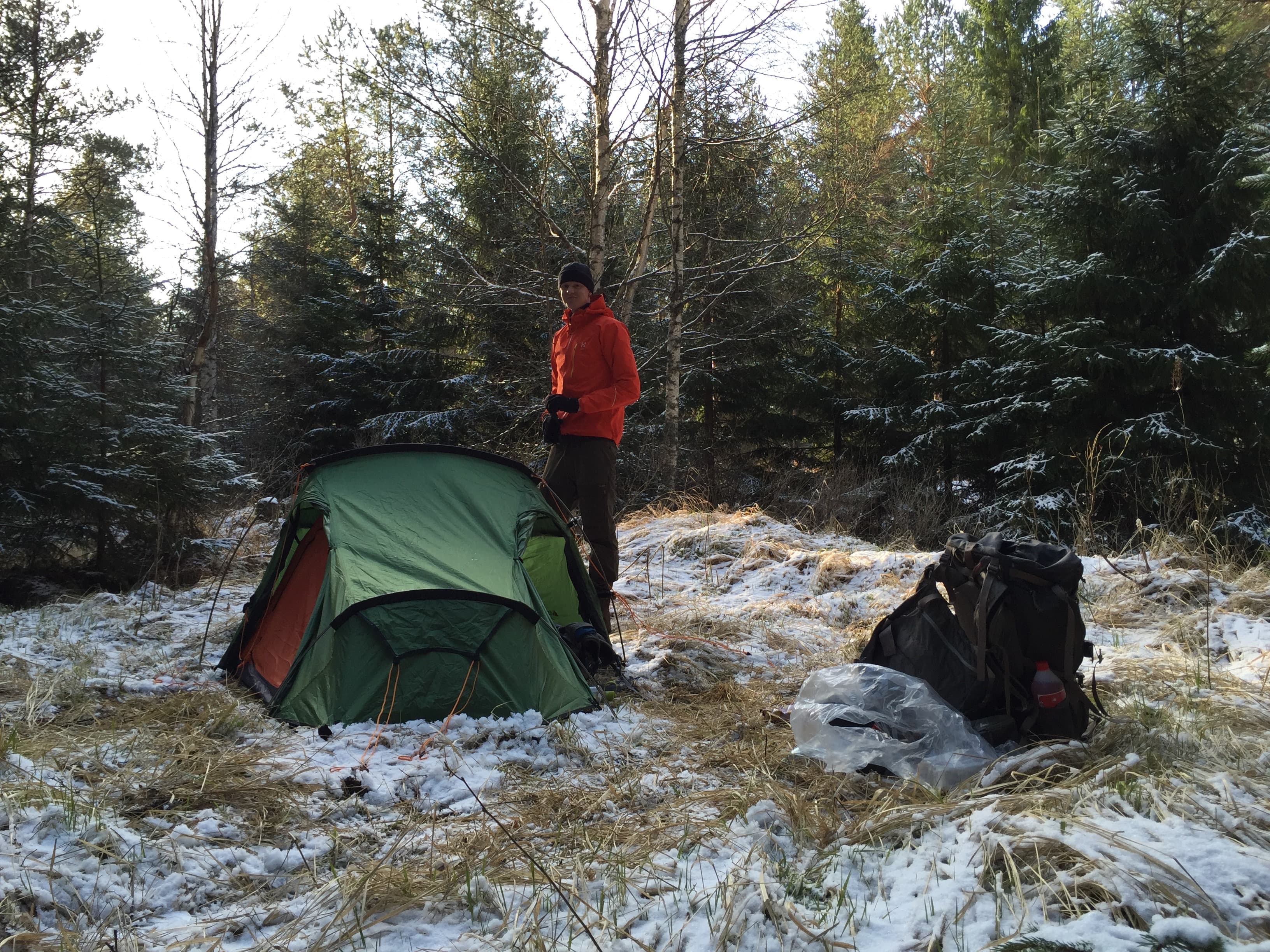 tent in snow