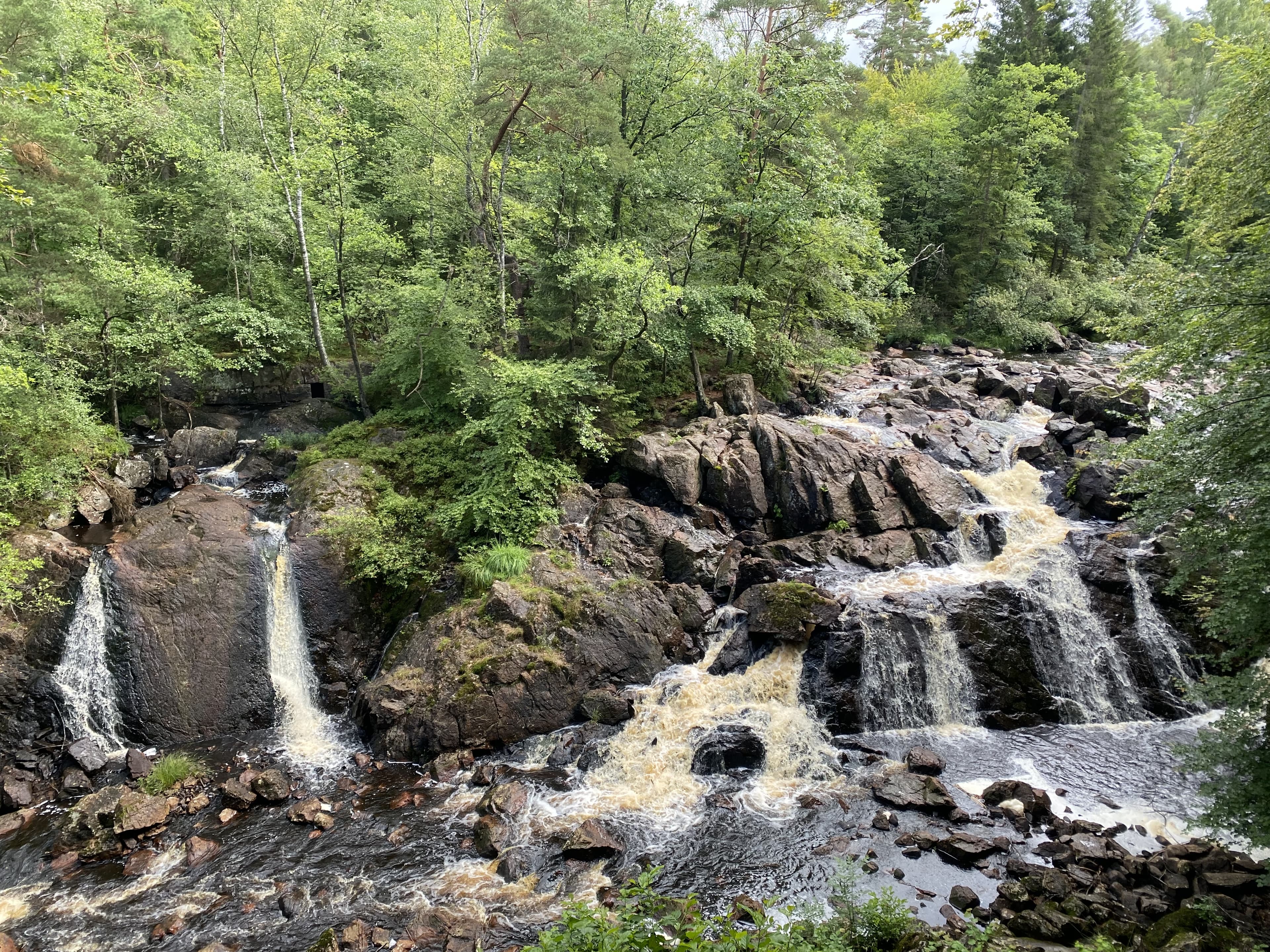 A waterfall along the way